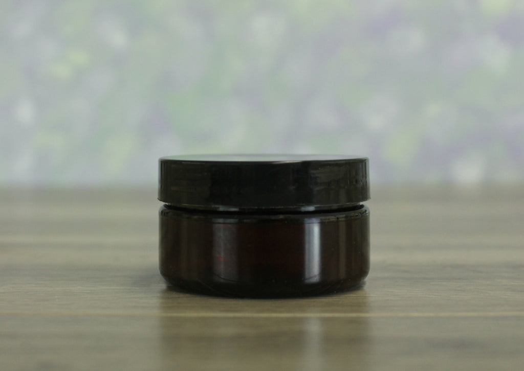 Jar, PET Amber, 2oz + Smooth Black Lid (58/400)