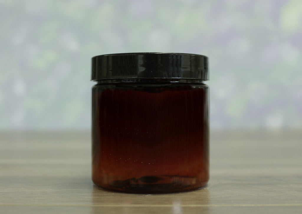 Jar, PET Amber, 4oz Deep + Smooth Black (58/400)