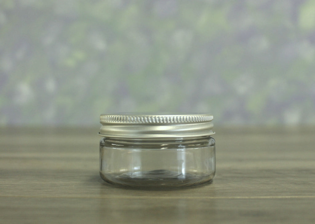 Jar, PET Clear, 2oz + Aluminum Lid (58/400) 