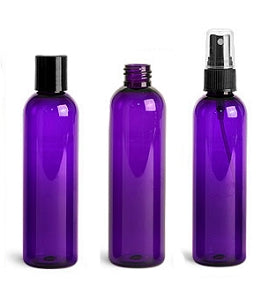 Bottle, Bullet 4oz Purple + Treatment Pump Black Cap (20/410)