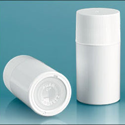 White Styrene Push Up Deodorant Containers