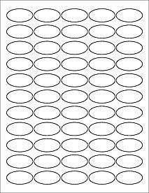 Inkjet Waterproof Matte, Oval 1.5" 6025WJ