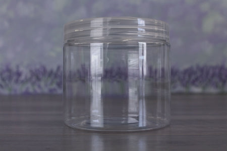 Jar, PET Clear, 16oz + Smooth Natural Lid (89/400)