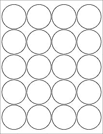 Inkjet Clear Gloss, Circle 2" 5375CK