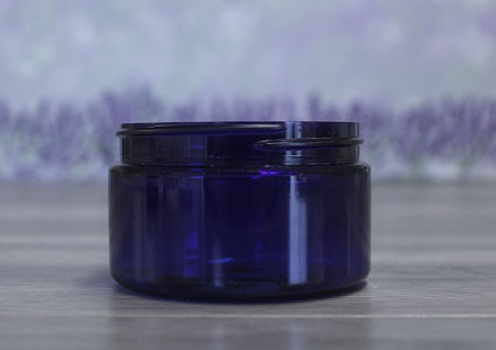 Jar, PET Blue Wide, 4oz + No Lid