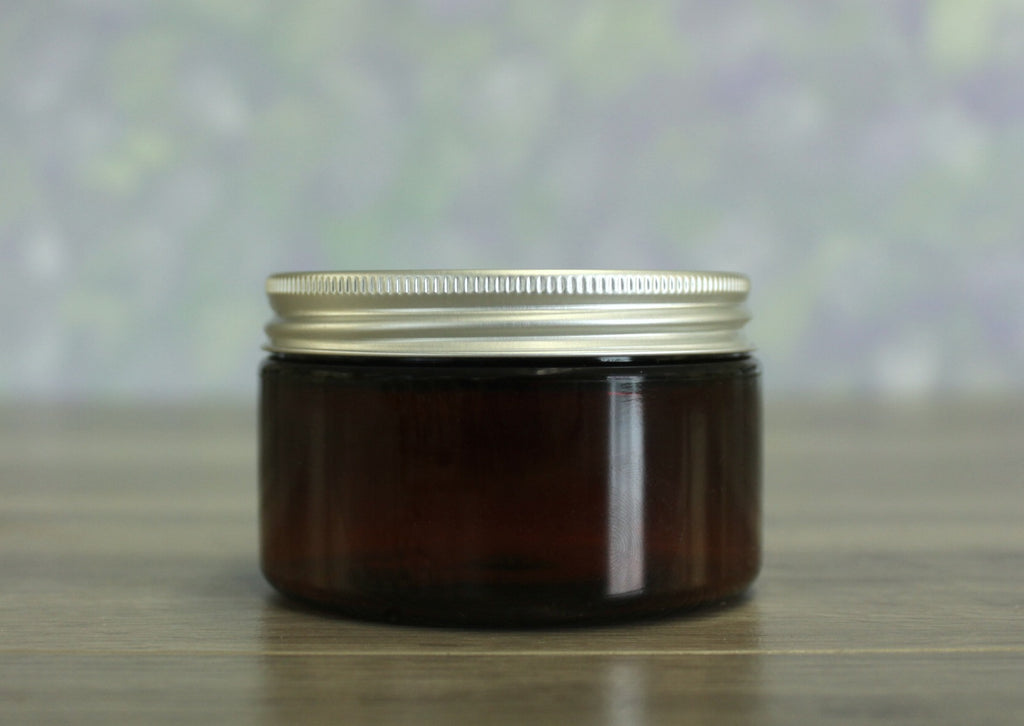 Jar, PET Amber, 4oz Wide + Aluminum Lid (70/400)