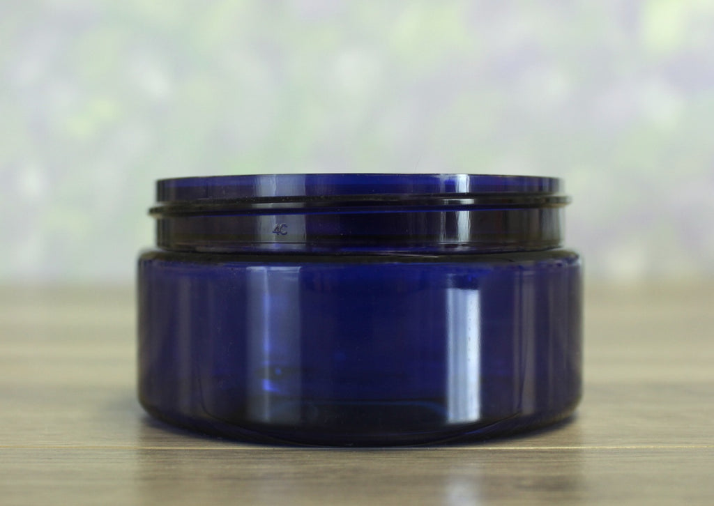 Jar, PET Blue Wide, 8oz + No Lid