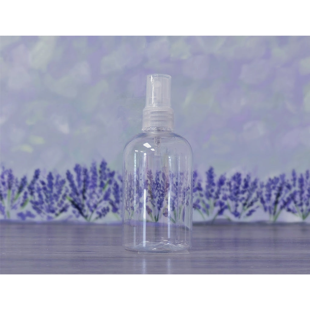 Boston Round PET, CLEAR, 4oz + Mister Natural Cap (20/410)