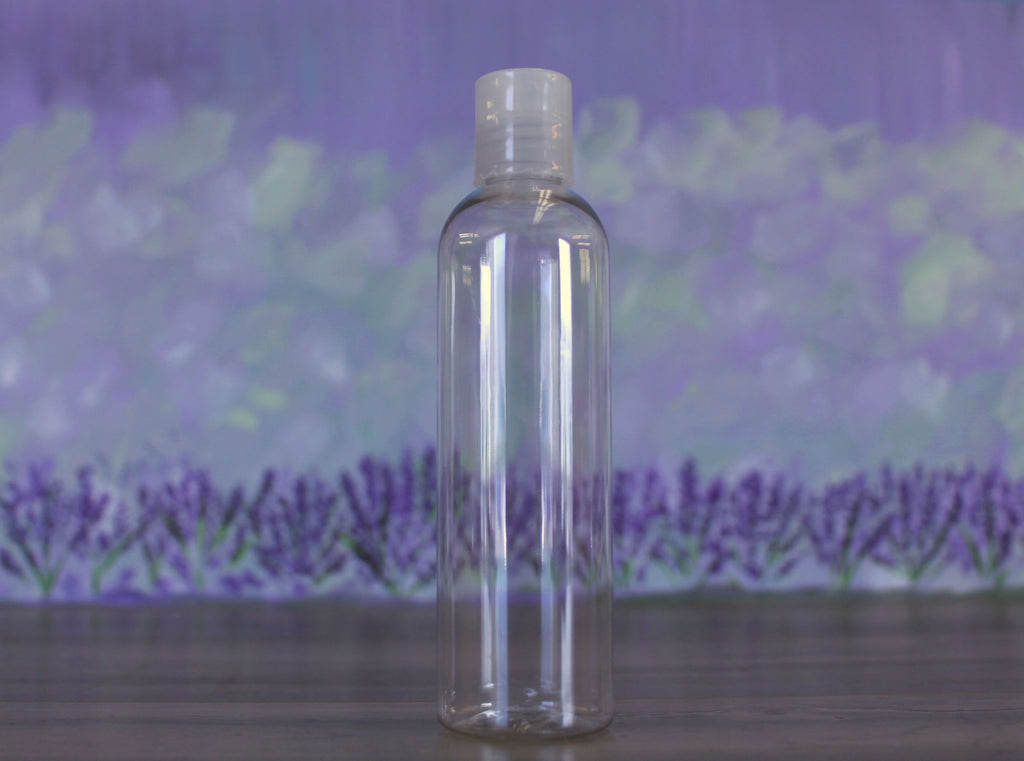 Bottle, Bullet 4oz Clear + Disc Natural Cap (20/410)