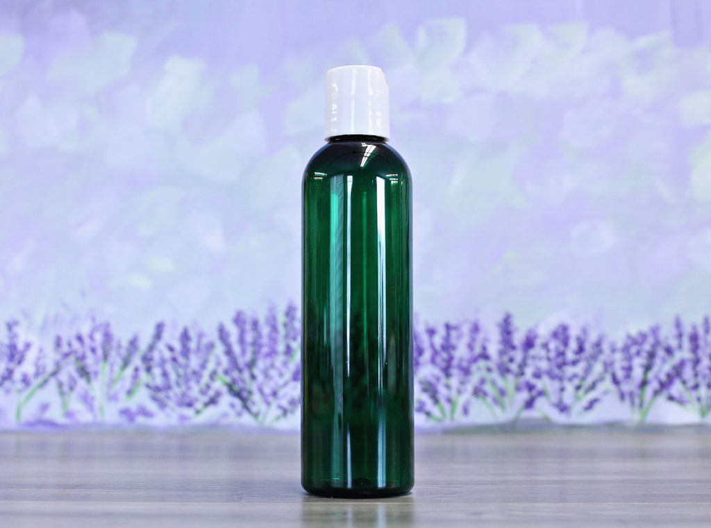 Bottle, Bullet 2oz Green + Disc White Cap (20/410)