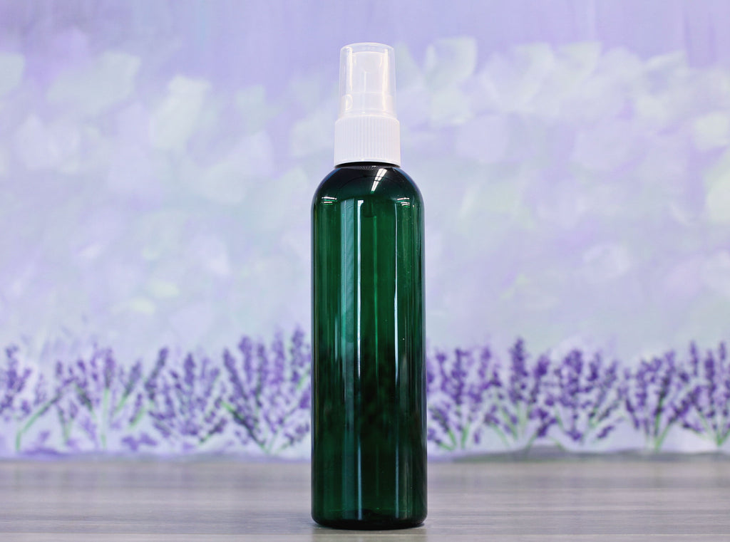 Bottle, Bullet 4oz Green + Mister White Caps (20/410)