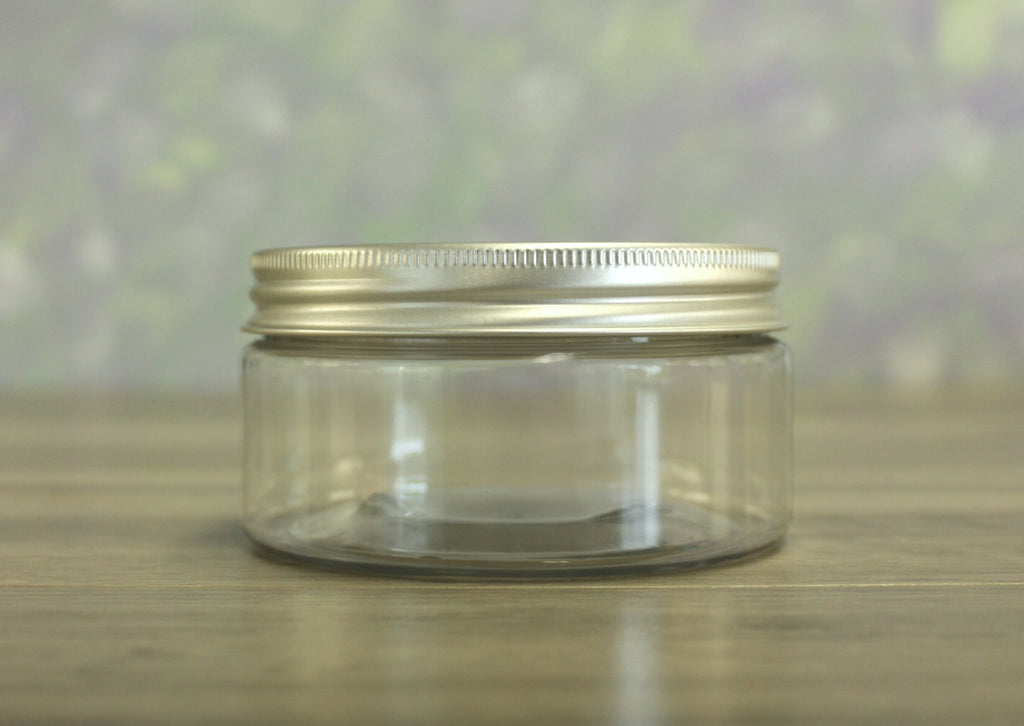 Jar, PET Clear, 8oz + Aluminum Lid (89/400)