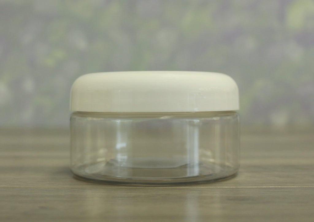 Jar, PET Clear, 8oz + Dome White Lid (89/400)