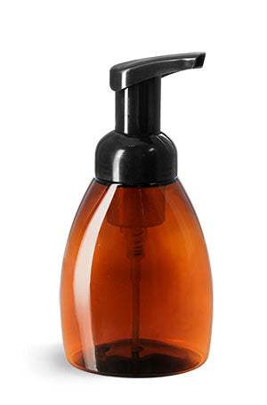 Foamer Bottle (Amber) w/Pump (Black) 250ml
