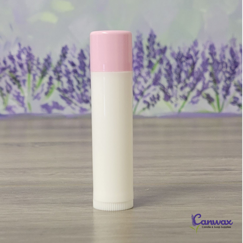 Lip Balm Tube White w/Pink Lid