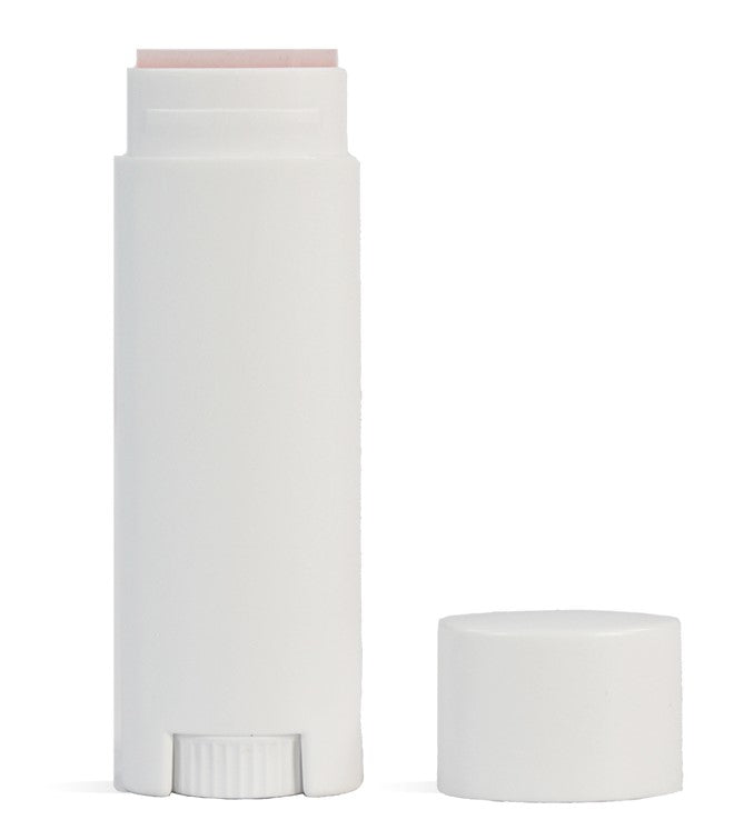 Lip Balm Tube, Oval WHITE