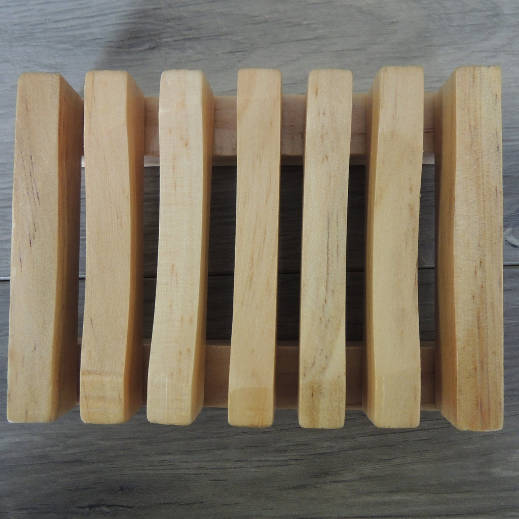 Soap Dish, Wood Slatted 