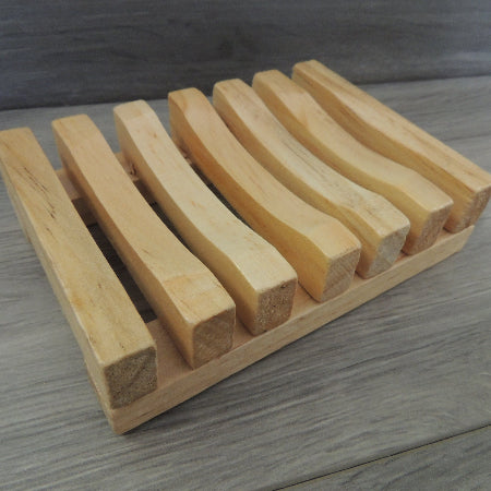 Soap Dish, Wood Slatted 