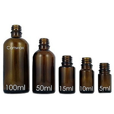 Glass Boston Bottle, Amber 5ml