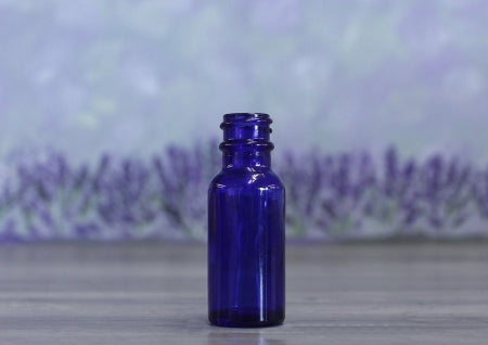 Glass Bottle, Cobalt Blue 15ml, No Lid, CLEARANCE