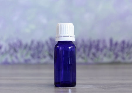 Glass Bottle, Cobalt Blue 15ml, White Dripper Cap, CLEARANCE