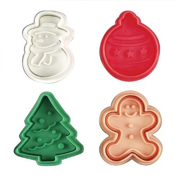Plunger Cutter, Christmas 4pcs