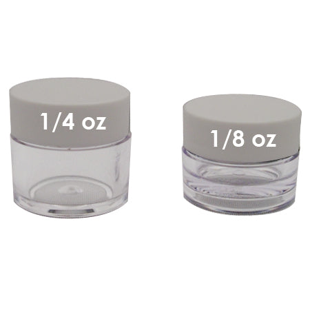 Lip Balm Pot, 1/8oz White Lids