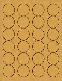 Kraft Label, Circle 1.67" 325BK