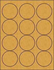 Kraft Label, Circle 2.5" 350BK