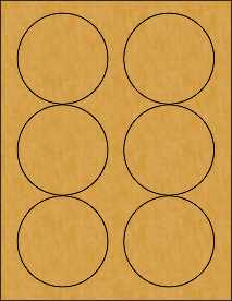 Kraft Label, Circle 3.33" 375BK