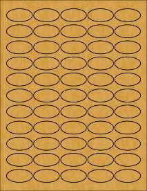 Kraft Label, Oval 1.5"x.75" 6025BK