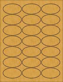 Kraft Label, Oval 2.5"x1.375" 9830BK