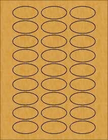 Kraft Label, Oval 2"x1" 9815BK