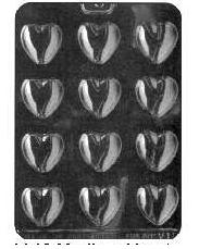 Soap Mold, Hearts Medium (V-78)