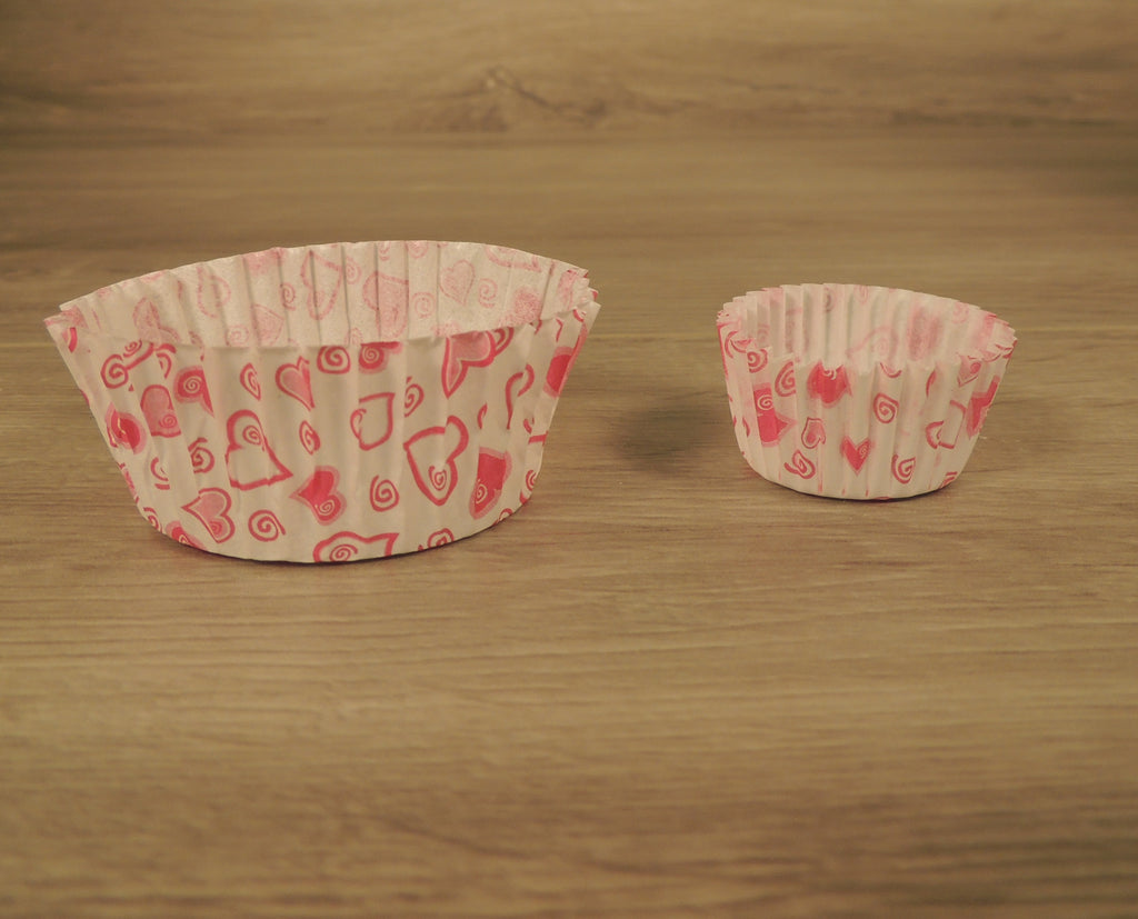 Baking Cup, Mini 1” Heart 500pcs