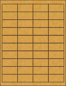 Kraft Label, Rectangle 2"x1" 5125BK
