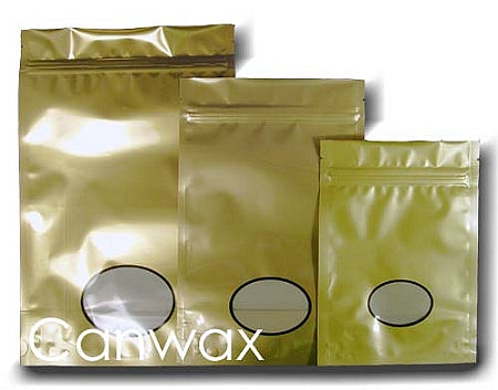 Poly Bags w Window Large 16oz Black Gold or White 10 PCS